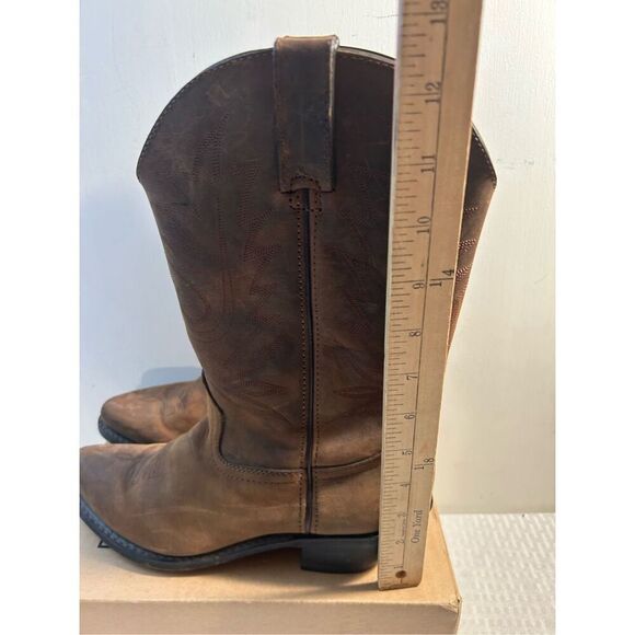 Durango 11" shaft stitch western boots 9m brown scuffs RD4112 - Picture 4 of 8